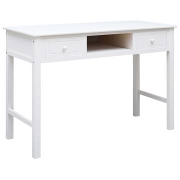 Vintage White Writing Desk - 110x45x76 cm Wood