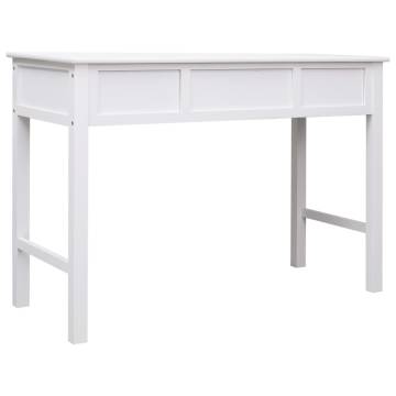 Vintage White Writing Desk - 110x45x76 cm Wood