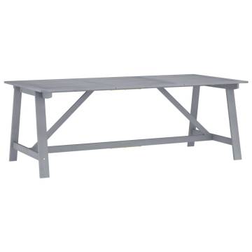 Garden Dining Table Grey 206x100 cm - Solid Acacia Wood