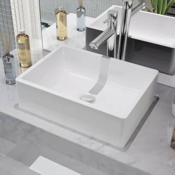 Elegant Basin Ceramic White 41x30x12 cm for Modern Bathrooms