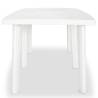 White Plastic Garden Table 210x96 cm | Weather Resistant