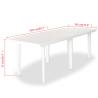 White Plastic Garden Table 210x96 cm | Weather Resistant