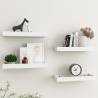 Loggia Wall Shelves 4 pcs White 40x15x4 cm MDF Colour white Size 40 x 15 x 4 cm Quantity in Package 4 