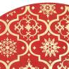 Luxury Christmas Tree Skirt with Sock - 150 cm Red Fabric