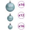 Turquoise Christmas Baubles Set - 100 pcs (3, 4, 6 cm)