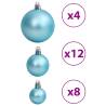 Turquoise Christmas Baubles Set - 100 pcs (3, 4, 6 cm)