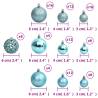 Turquoise Christmas Baubles Set - 100 pcs (3, 4, 6 cm)