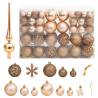 111 Piece Christmas Bauble Set Rose Gold Polystyrene Quantity in Package 111 Colour rose gold 