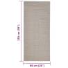 Durable Sisal Rug for Scratching Post - 66x150 cm Sand