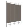 4-Panel Room Divider Anthracite - 160x200 cm Fabric