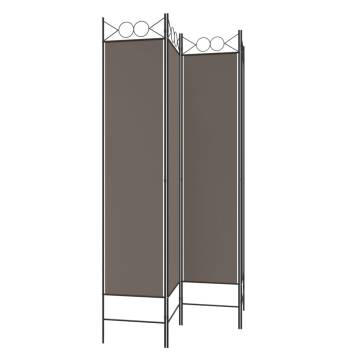 4-Panel Room Divider Anthracite - 160x200 cm Fabric