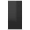 High Gloss Black TV Cabinets - 2 pcs | Stylish Living Room Storage