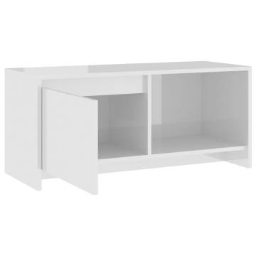 High Gloss White TV Cabinet - Stylish & Functional | HipoMarket