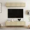 TV Cabinets 4 pcs Sonoma Oak 80x30x30 cm Engineered Wood Colour sonoma oak Quantity in Package 4 Width 80 cm 