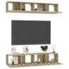 Stylish 4 pcs TV Cabinets in Sonoma Oak - Hipomarket UK