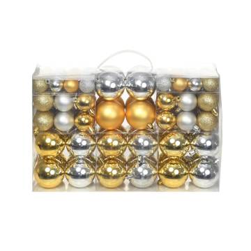 Christmas Balls 100 pcs Silver/Gold - Shatterproof Baubles