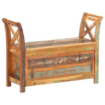 Solid Reclaimed Wood Hall Bench - Unique Storage Solution