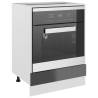 High Gloss Grey Oven Cabinet - Stylish Kitchen Storage