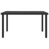 Stylish Garden Table Black 140x90 cm - Aluminium & WPC