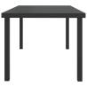 Stylish Garden Table Black 140x90 cm - Aluminium & WPC