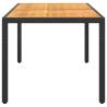 Stylish Garden Table 150x90 cm - Acacia Wood & Poly Rattan