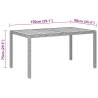 Stylish Garden Table 150x90 cm - Acacia Wood & Poly Rattan