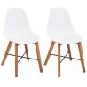 Chair Seats 2 pcs White Plastic Colour white Quantity in Package 2 