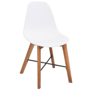 Elegant White Plastic Chair Seats - Set of 2 | HipoMarket