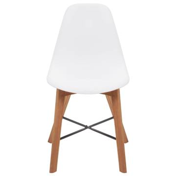 Elegant White Plastic Chair Seats - Set of 2 | HipoMarket