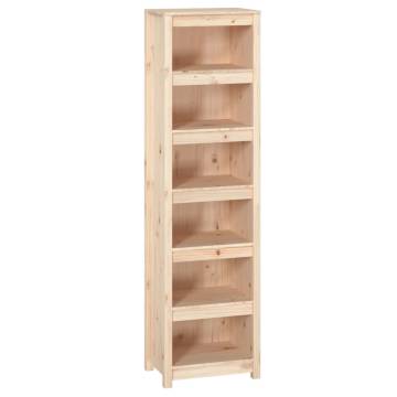 Solid Wood Pine Book Cabinet - 50x35x183 cm | HipoMarket