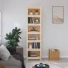 Solid Wood Pine Book Cabinet - 50x35x183 cm | HipoMarket