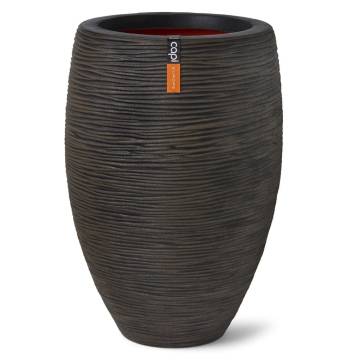 Capi Vase Nature Rib Deluxe 45x72 cm - Dark Brown