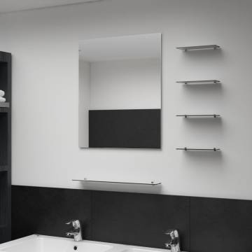 Elegant Wall Mirror with 5 Shelves - Silver 50x60 cm