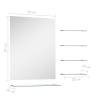 Elegant Wall Mirror with 5 Shelves - Silver 50x60 cm