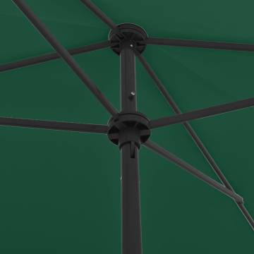 Green Beach Umbrella 200x125 cm - UV Protection & Durable