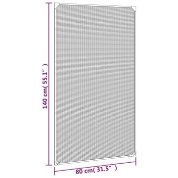 Magnetic Insect Screen for Windows - 80x140 cm White