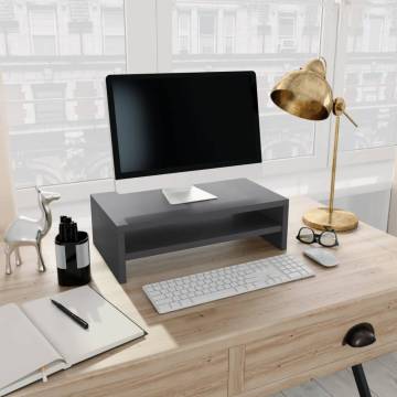 Monitor Stand Grey 42x24x13 cm - Modern & Practical Design