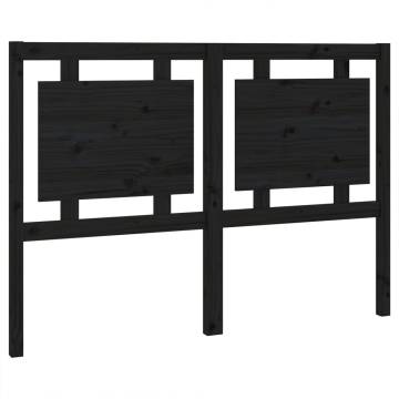 Stylish Black Bed Headboard - Solid Pine Wood | HipoMarket