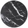 Table Top Black Ø80x1 cm Tempered Glass with Marble Design Colour black and white Size Ø 80 cm Quantity in Package 1 