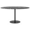 Black Ø80 cm Tempered Glass Table Top with Marble Design