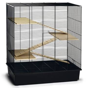 Beeztees Rodent Cage Scooby - Black Metal 70x40x78 cm