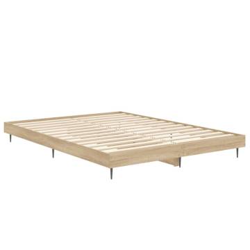 Sonoma Oak Bed Frame 140x190 cm - Durable & Stylish