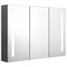 LED Bathroom Mirror Cabinet 89x14x62 cm - Grey | Hipomarket