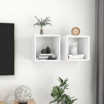 Wall Cabinets 2 pcs White 37x37 cm | Hipomarket