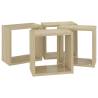 Wall Cube Shelves 4 pcs Sonoma Oak - Stylish Storage Solution