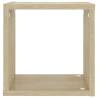 Wall Cube Shelves 4 pcs Sonoma Oak - Stylish Storage Solution