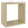 Wall Cube Shelves 4 pcs Sonoma Oak - Stylish Storage Solution