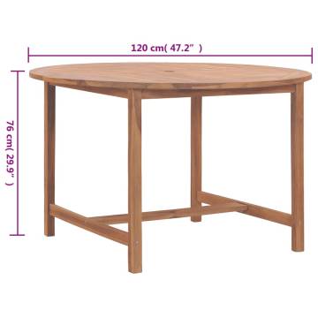 Garden Table 120x76 cm - Solid Teak Wood for Indoor & Outdoor