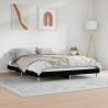 Black Bed Frame 160x200 cm | Durable Engineered Wood