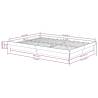 Grey King Size Bed Frame - Solid Wood 150x200 cm | Hipo Market